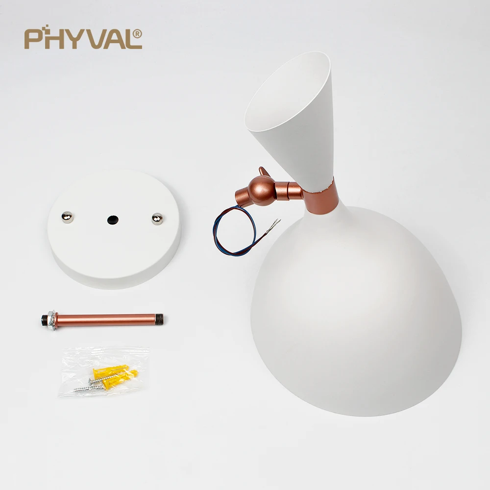 Настенное бра PHYVAL с выключателем светодиодная лампа для спальни E27 черного и