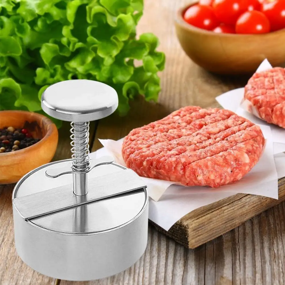 

Stainless Steel Burger Hamburger Meat Press Maker Press Round Burger Smasher Non-Stick Press Mould Maker Griddle Kitchen Tool