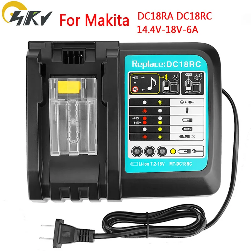 

For Makita DC18RF DC18RC LI-ION rapid battery 14.4V-18V with digital Display charger Dc14Sa Dc18Sc Dc18 Bl1830 Bl1815