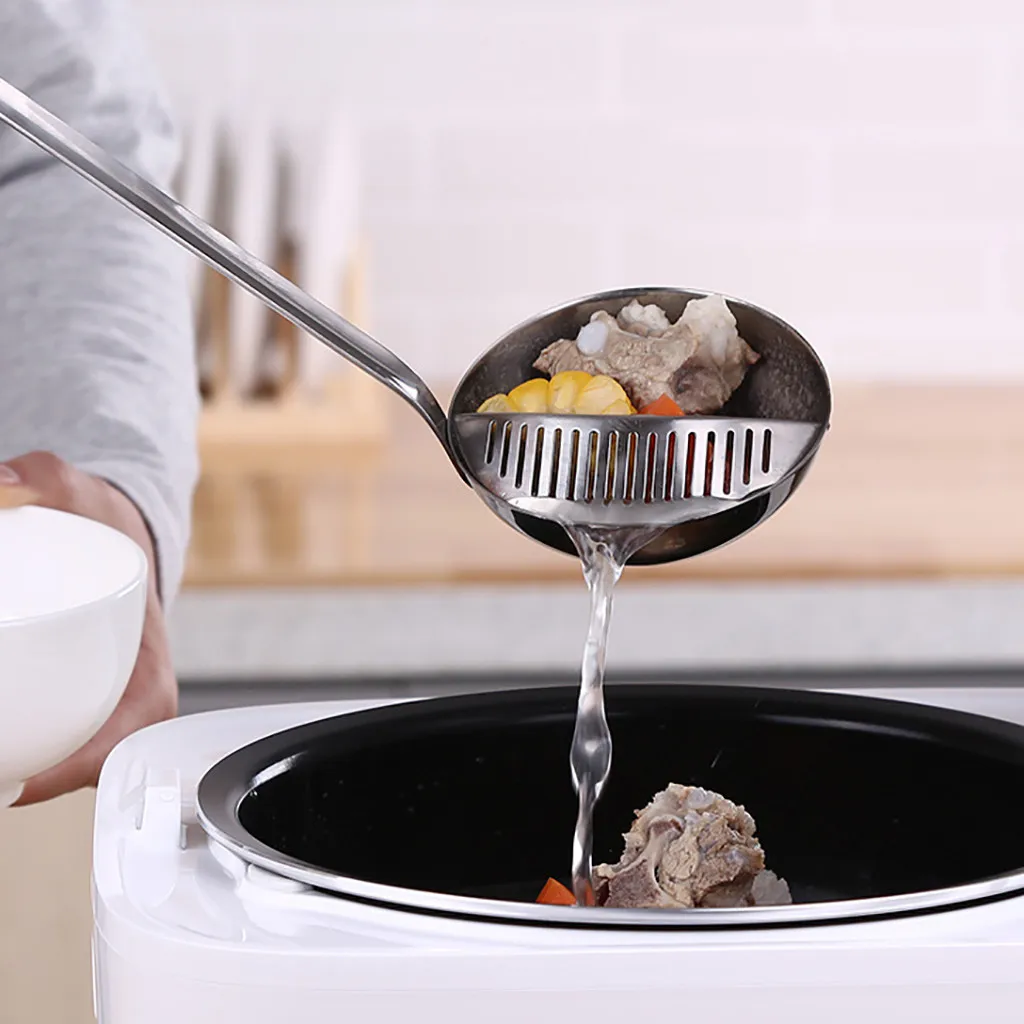 Большая ложка для супа Черпак из нержавеющей стали склеивающая дуршлаг лучшая