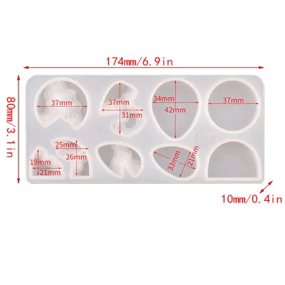 Moldes para epoxyWater Drop hechos a mano, molde de fundici&oacute;n de silicona para bricolaje, joyer&iacute;a de resina epoxi de cristal, colgante de Isla de paso de silicona-1