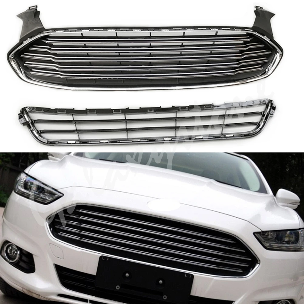 Решетчатый бампер с сотовой сеткой подходит для Ford Mondeo Fusion 2013 2014 2015 2016 передний