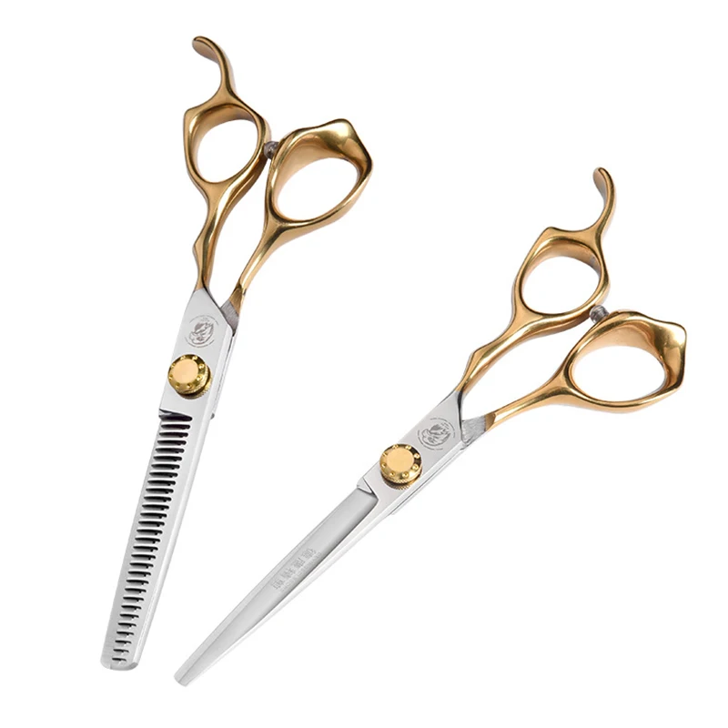 

New professional 6.0 inch hairdressing scissors Cutting & Thinning scissor shears forbici barber hair scissors set Free Shipping