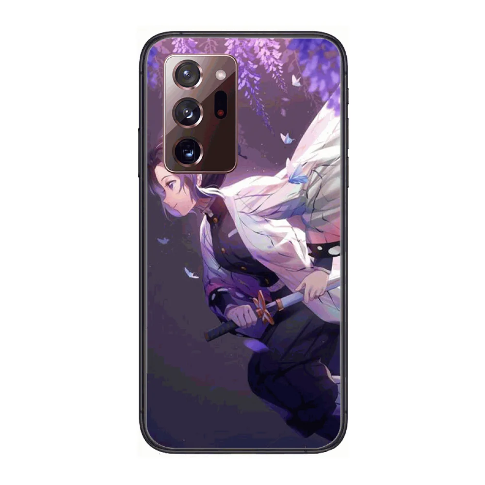 

Anime Demon Slayer Phone Case cover hull For SamSung note20 10 9 8 4 pro plus black prime soft bumper Transparent