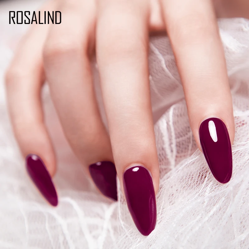 Гель лак ROSALIND для ногтей полуперманентный однотонный гибридные Лаки