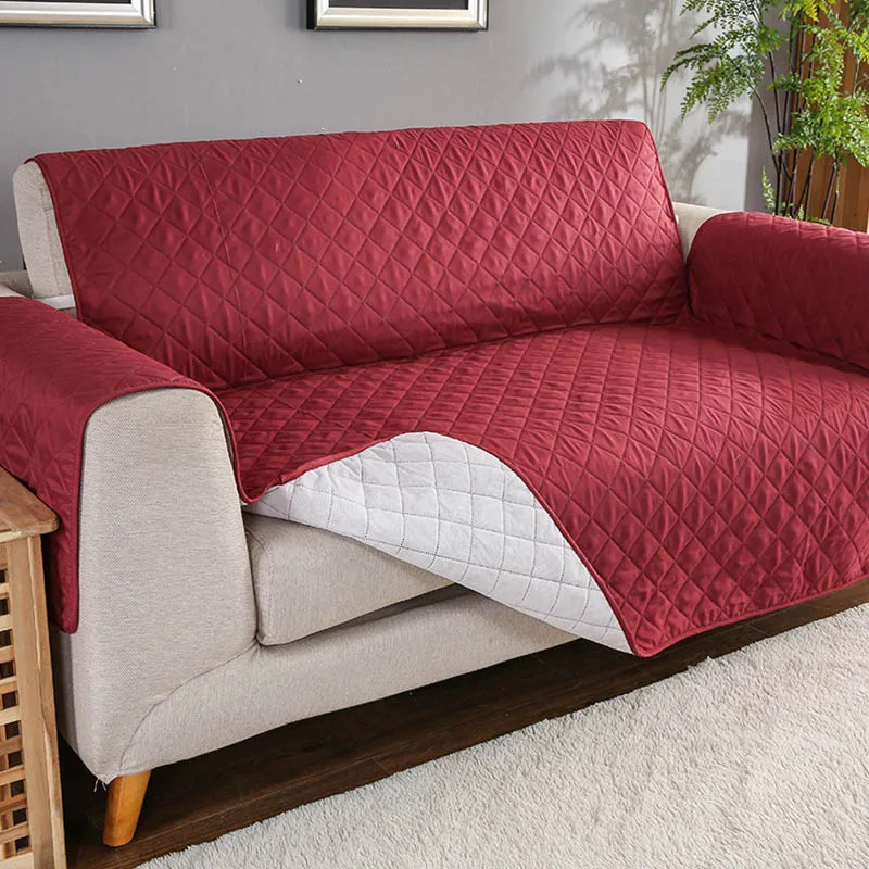 

Hot Sale High Quality Home Supplies Furniture Protector Waterproof 1PC Popular Reversible Sofa Cover Pet Sofa Cushion Quilted