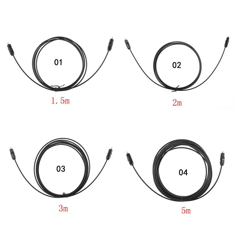 

1,5 м 2 м 3 м 5 м цифровой аудио оптоволоконный кабель Toslink шнур SPDIF ПВХ для DVD VCR плеера Hi-Fi динамика