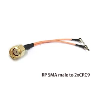 3g 4g antenna sma male female to dual crc9 connector y type splitter combiner rf coaxial pigtail cable for wireless modem