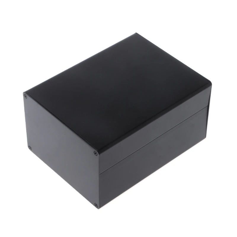 Caja de aluminio para proyectos de bricolaje, caja de conexiones de energía, 155x120x83mm, color negro
