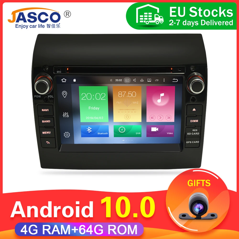 

Ram 4G 64g Android 10.0 Car Stereo For Fiat Ducato Jumper Boxer 2GB RAM DVD Headunit Bluetooth GPS Navigation TDA7851