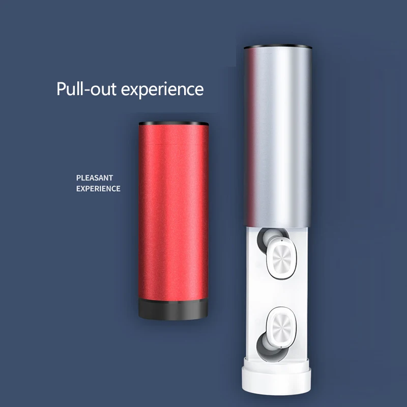 8D стерео Bluetooth наушники мини TWS беспроводные сенсорные с светодиодный чехол для