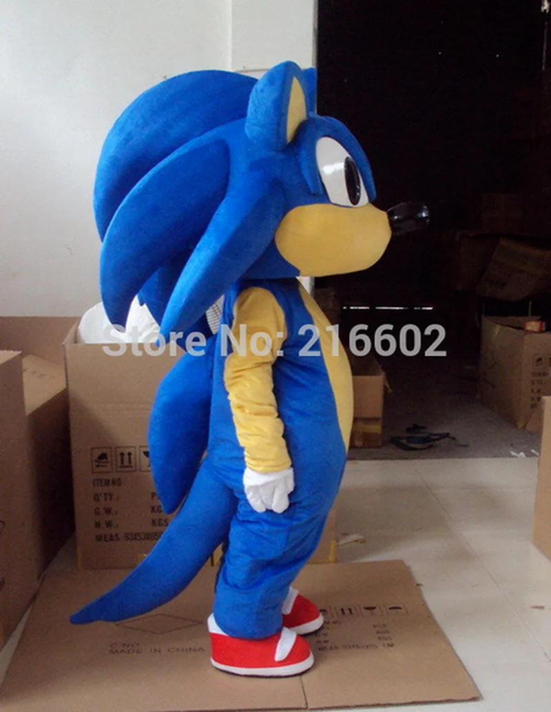 

Blue Short Plush Mascot Fursuit Furry Cosplay Halloween Dress Up Suit Game Party Cartoon Animal Character Doll Costume