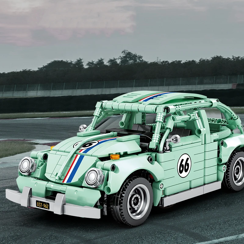 Moc High-tech Beetle классический автомобиль строительные блоки вернуть мощность функция