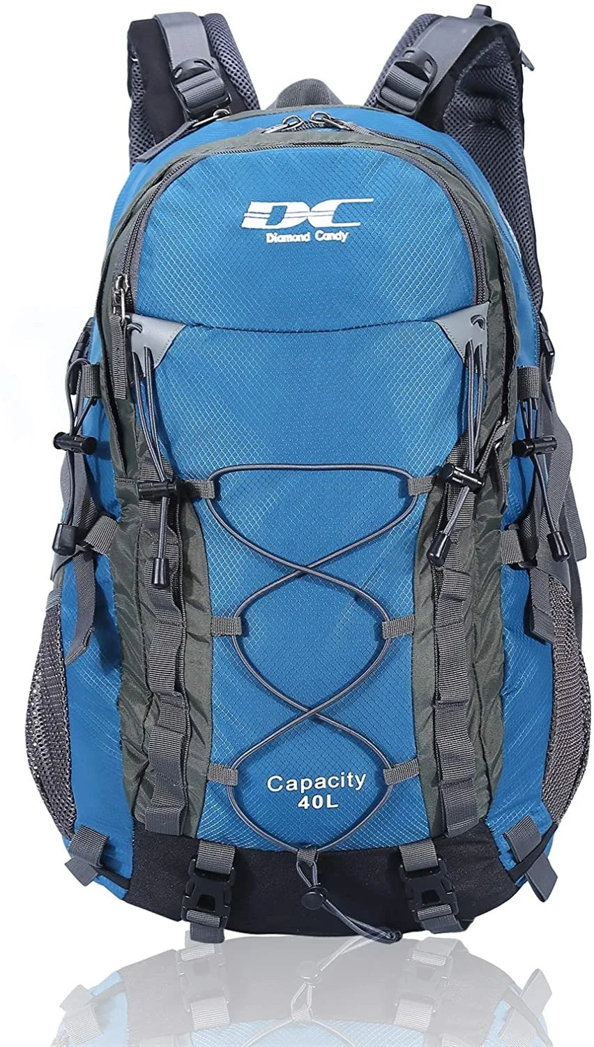 

Diamond candy waterproof backpack, suitable for men and women, 40L light day bag, suitable for camping