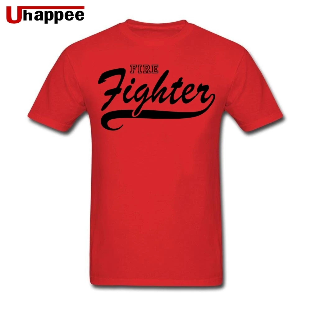 Дизайнерская футболка пожарный молодой человек короткий рукав круглый вырез