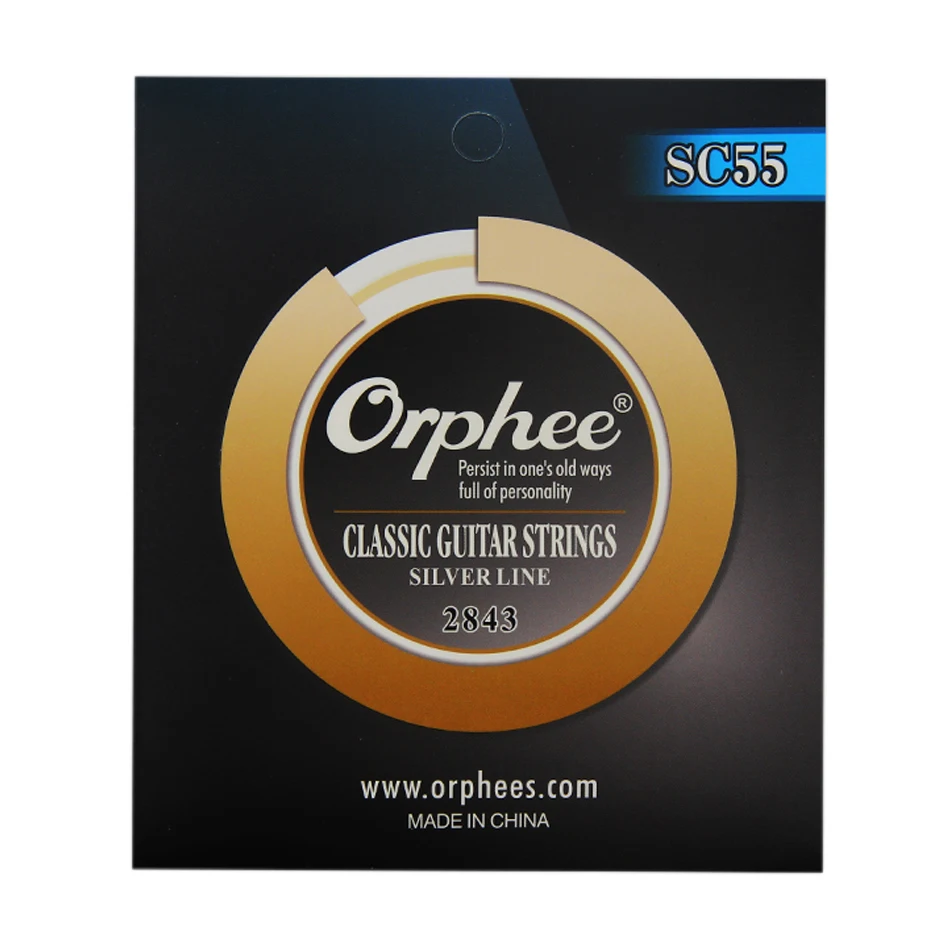 Orphee TR серия импортный прозрачный нейлоновый посеребренный провод Классические гитарные струны жесткие/нормальное натяжение 028-043/028-045