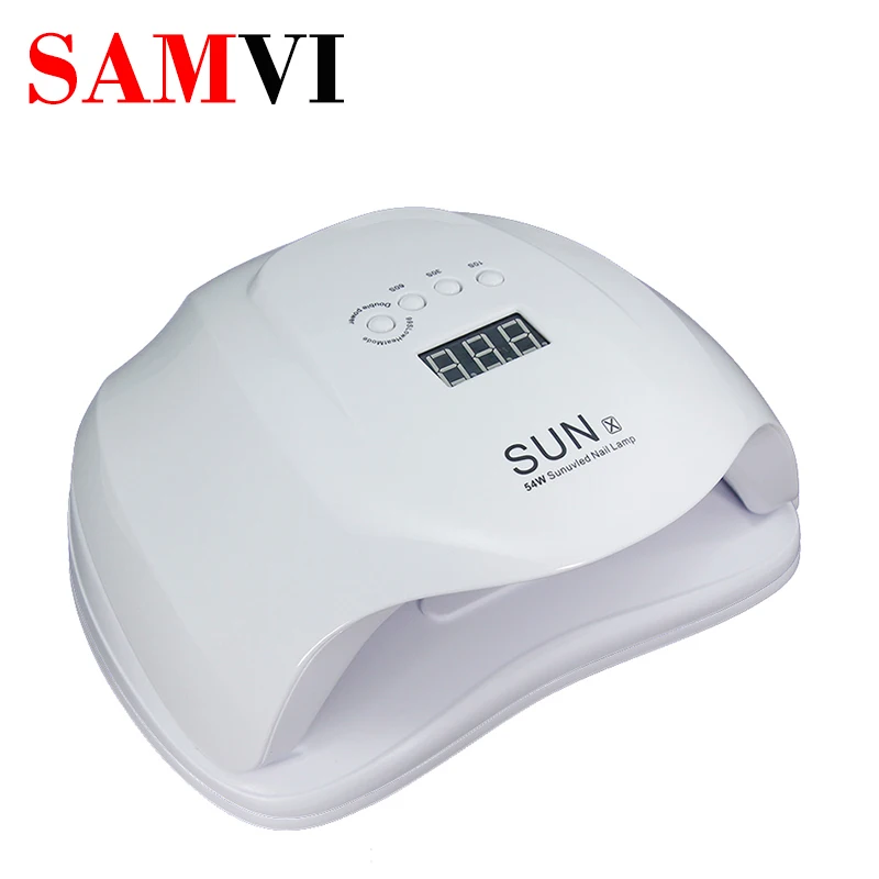 SAMVI 54W лампа для ногтей 10 S/30 S/60 S таймер светодиодный Сушилка двойной УФ светодиоды