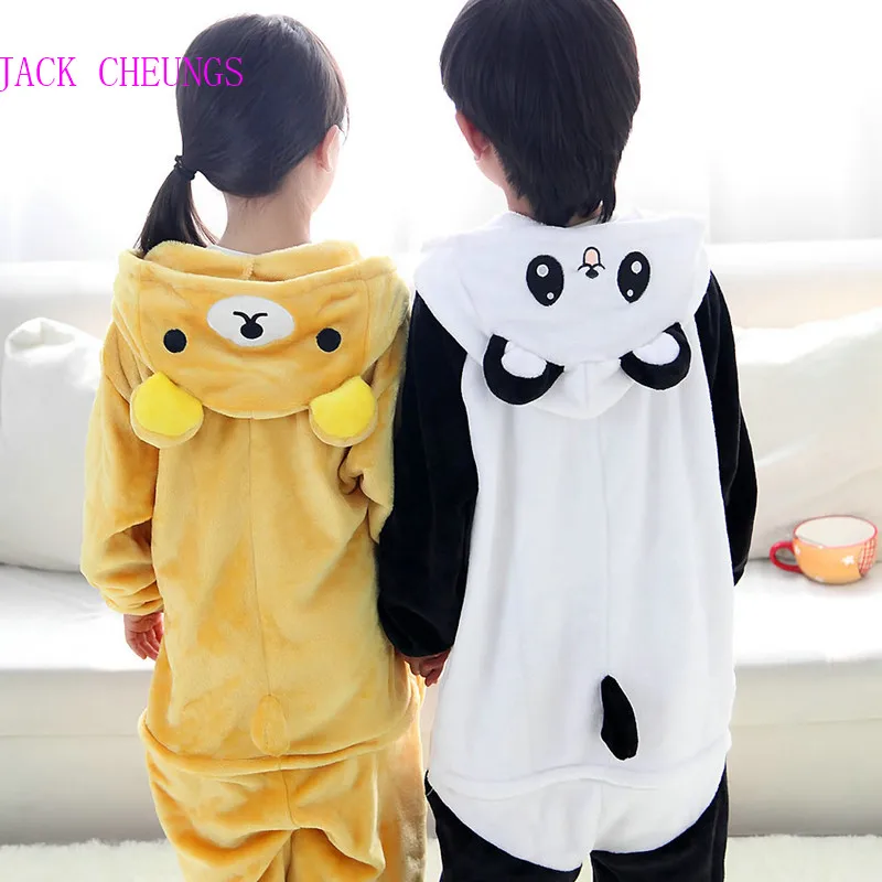 Kgurumi Children animal panda onesies Pajama kids Anime Costume pyjamas halloween relax bear jumpsuit party dress |