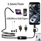 5,5 мм  7 мм USB видео эндоскоп типа c эндоскопический осмотр трубопроводов змеиная камера канализационный автомобильный бороскоп для мобильного смартфона Android