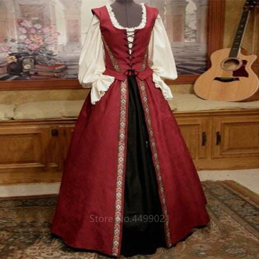 

Cosplay Medieval Renaissance Gown Robe Victoria Palace Princess Dress Halloween Carnival Party Costumes for Women Adult Costumes