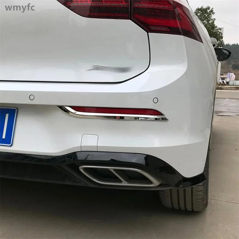 

For Volkswagen VW Golf 8 MK8 R 2021 2022 2023 Chrome Rear Reflector Fog Light Lamp Cover Sticker Decoration Trim Accessories