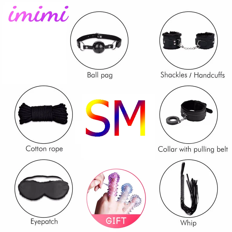 7 шт./компл. секс аксессуары эротические сексуальные наручники манжеты на лодыжки