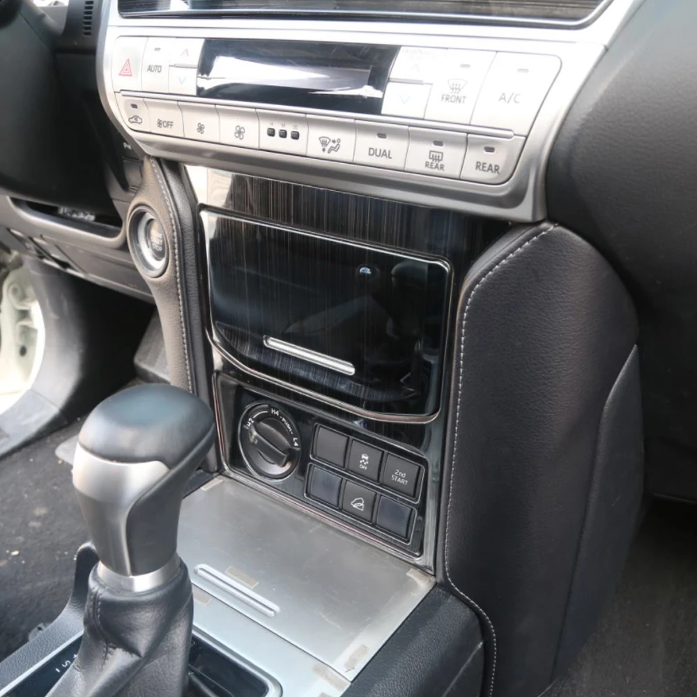 Carманго для Toyota Land Cruiser Prado Автомобильная центральная консоль панель накладка рамка наклейка хромированные аксессуары для интерьера