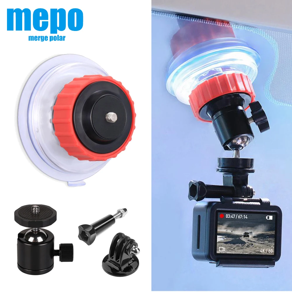 Автомобильный кронштейн на присоске для стекла Go Pro 9 8 7 6 5 SJCAM Xiaomi SOOCOO Eken 360