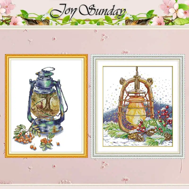 

Lamp scenery painting counted 11CT 14CT Cross Stitch Set DIY wholesale Chinese Cross-stitch Kit Embroidery Needlework home decor