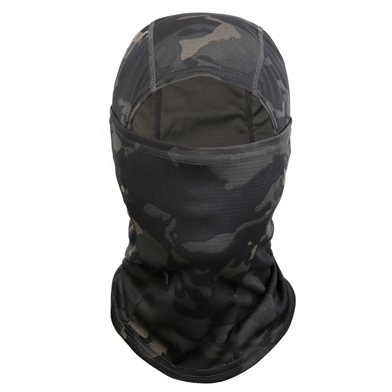 Black Camo Спортивный Лыжный мотоцикл сноуборд холодное лицо щит шапка шарф зимний флис Велоспорт теплая Балаклава маска для лица термо лайнер - Цвет: Black Camo