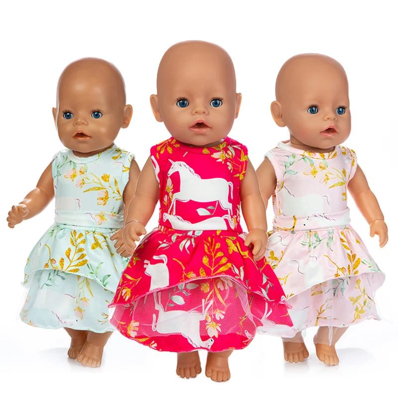 Новое Повседневное платье кукольная одежда подходит для 43 см детская аксессуары