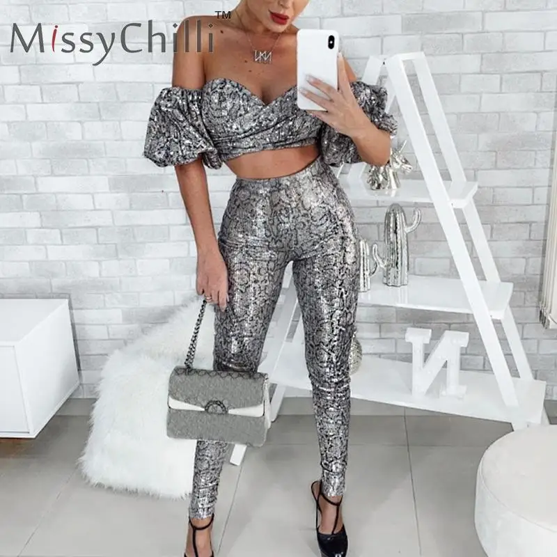 Женский костюм двойка с принтом в виде змеиной кожи| |