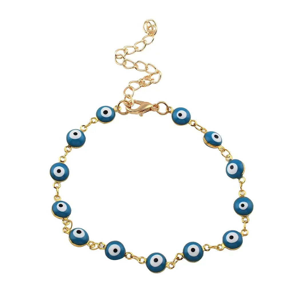 YYW Ethic Punk ювелирный браслет со сглаза браслеты золотистого цвета с цветной эмалью