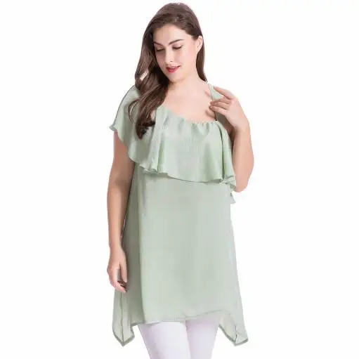 Ropa mujer talla grande 4xl 5xl 6xl женские блузки рубашки 2020 OL летняя одежда 5XL Многослойные в