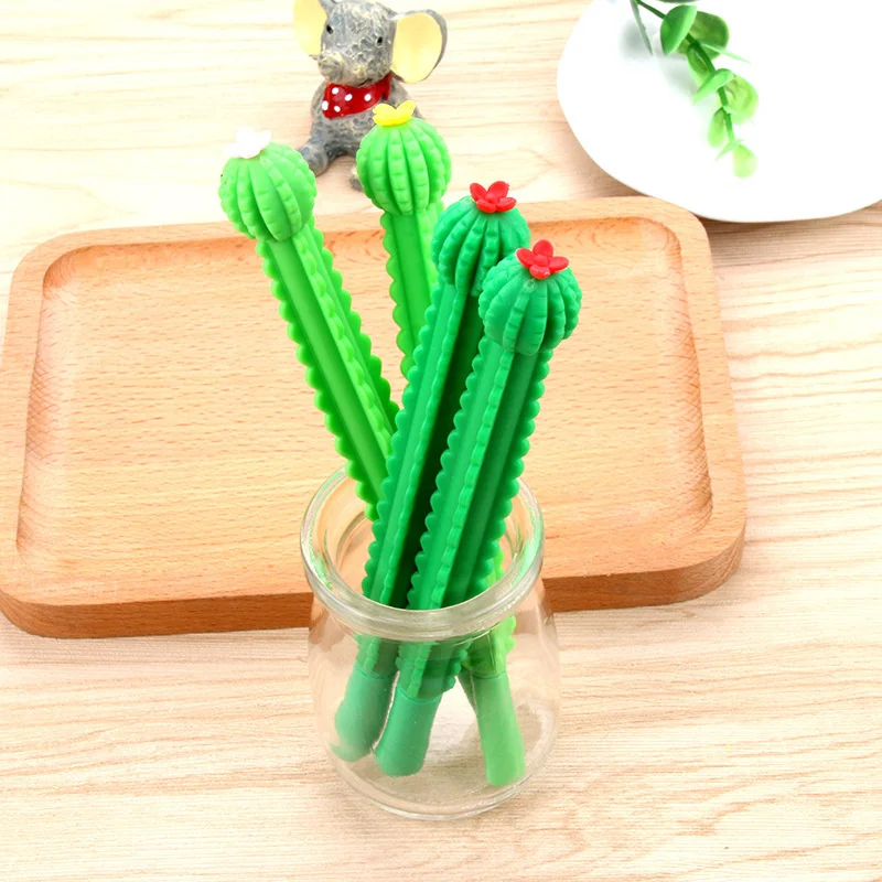 

24 Pcs Cactus Neutral Pen Korean Small Fresh and Beautiful Personality Creative Water Pen Students Use Small Fresh