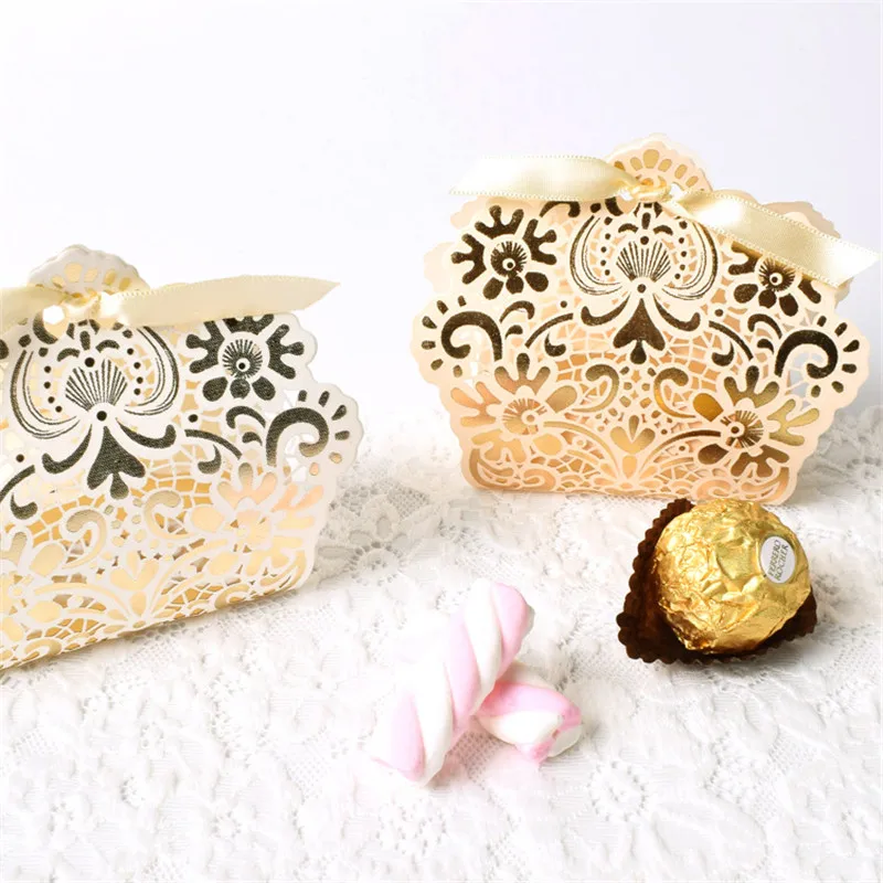 10 шт резной полый для конфет драже подарочные коробки свадьба брак картон