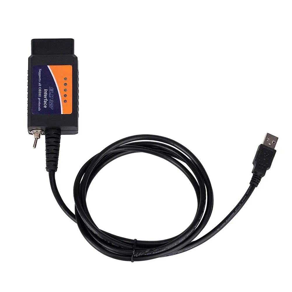 USB сканер OBD2 ELM327 совместимый интерфейс с переключателем для Forscan Focus Mazda Ford |