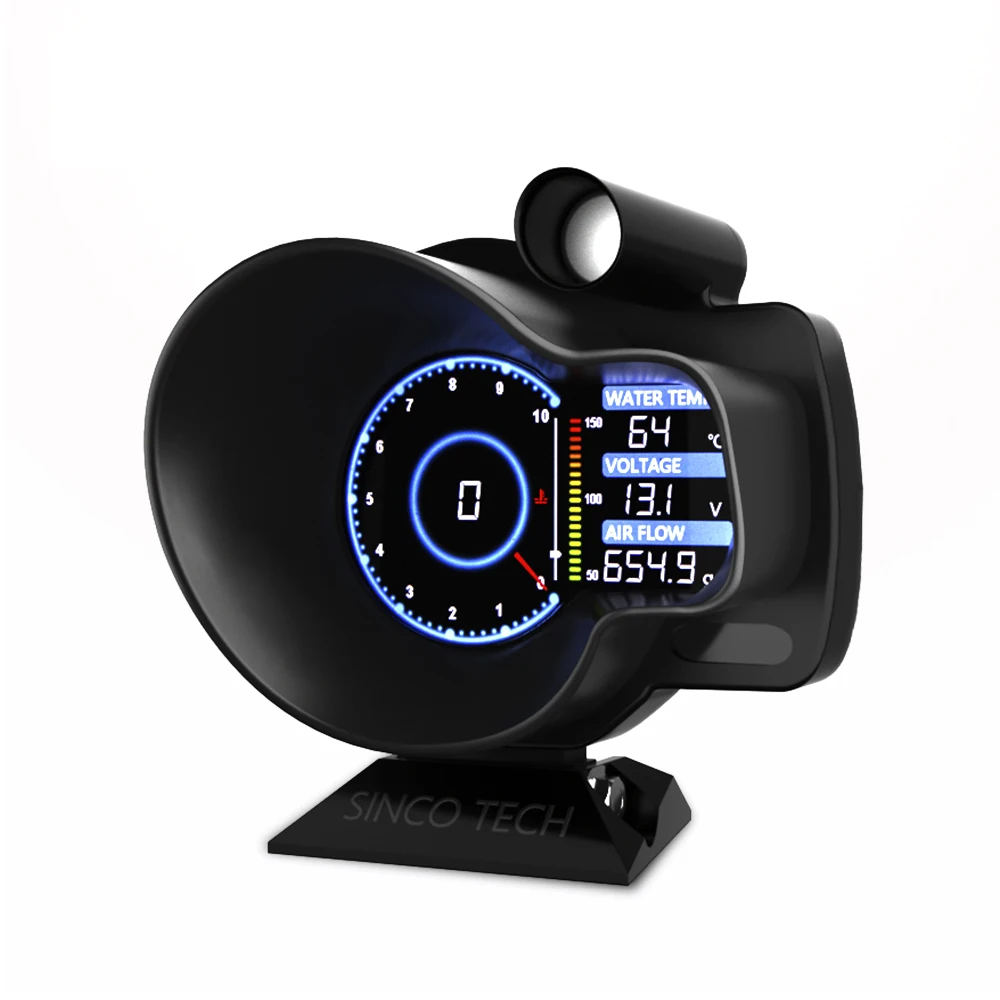 Цифровой измеритель уровня топлива OBD2 тестер 18 в 1 для измерения скорости