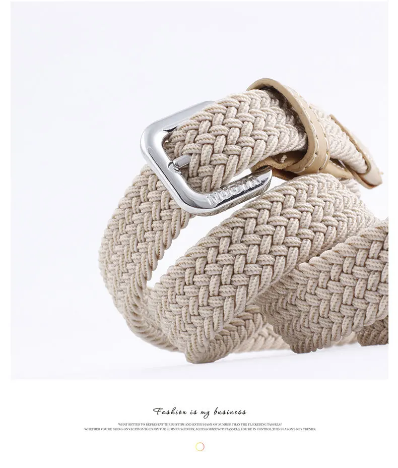 Women's Unisex Canvas Elastic Belt Jeans Modeling Russian Fashion Casual Woman Woven | Аксессуары для одежды