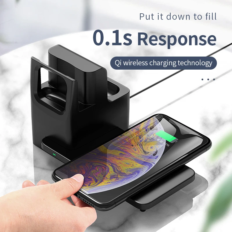 3 в 1 Qi Быстрое беспроводное зарядное устройство для iPhone 11 Pro Xs Max Apple Watch 2 4 Airpod samsung
