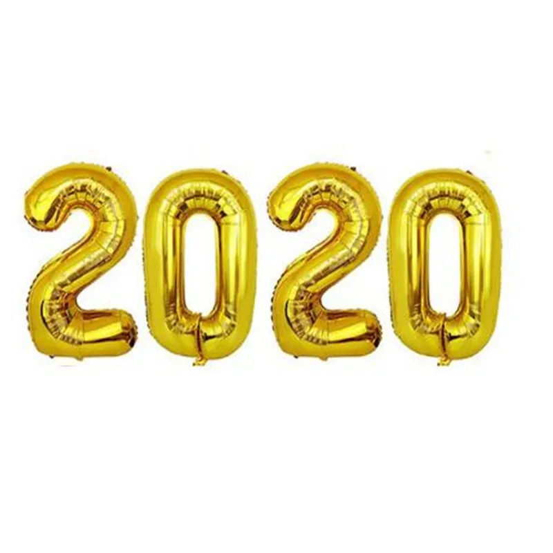 Золотой 40 дюймов Жир цифровой воздушный шарик из алюминиевой фольги шар 2 номера