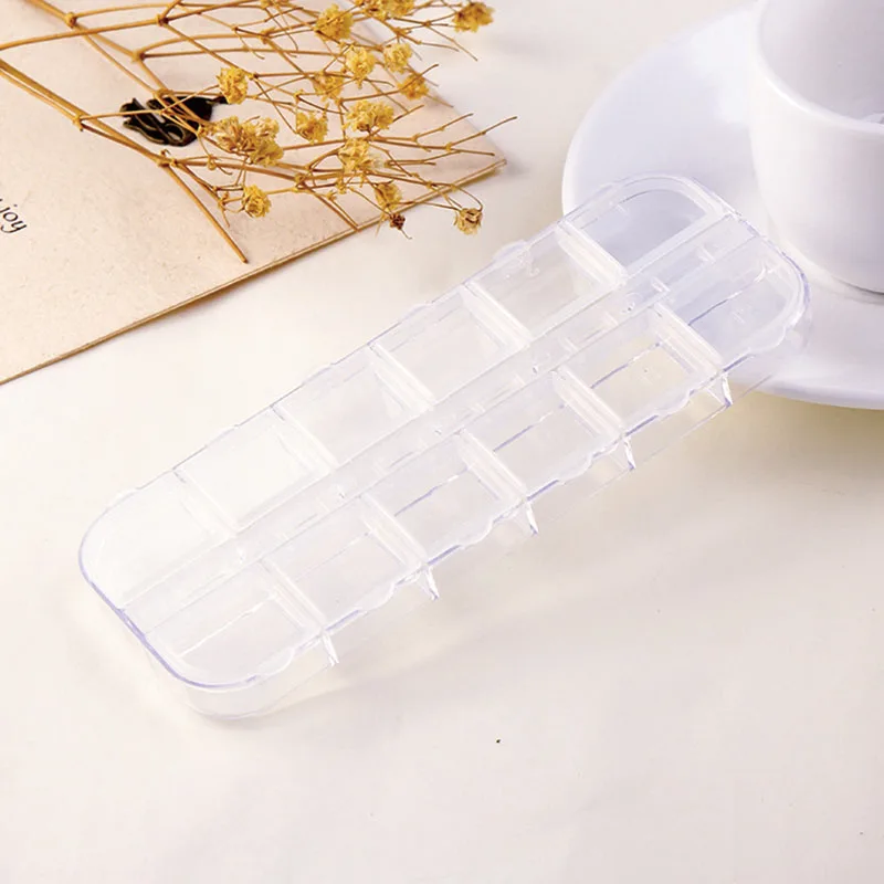 12 сеток хранение для принадлежностей дизайна ногтей кейс Стразы бусины