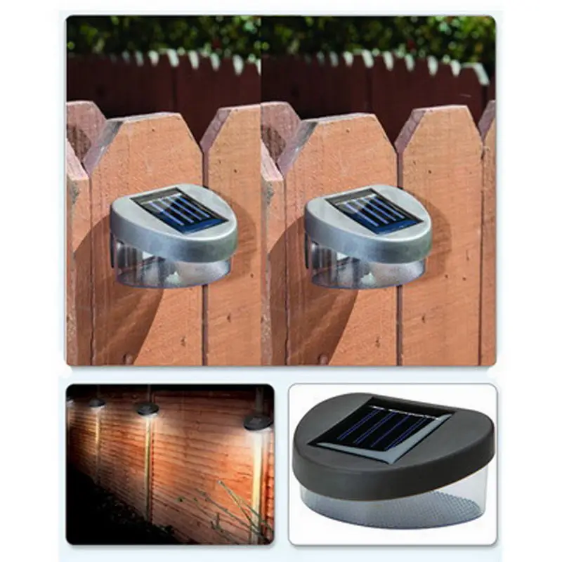 Горячий 2LED Забор светильник солнечный установка аморфный кремниевый солнечная