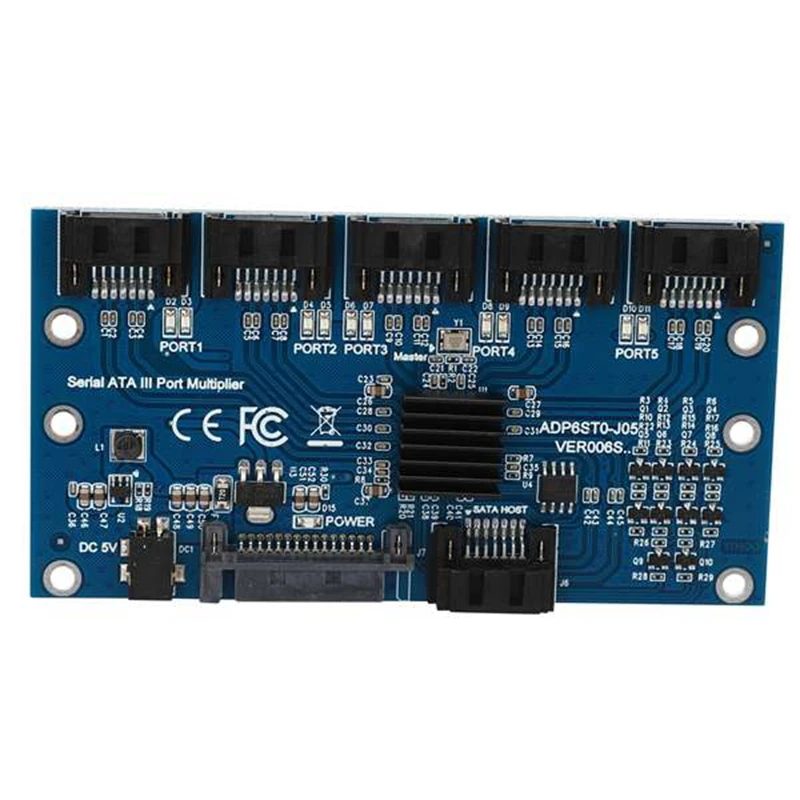 

SATA 1 to 5 Hard Drive Disk Adapter PC Motherboard Sata Expansion Board Card Adapter Card for Computer Accessories