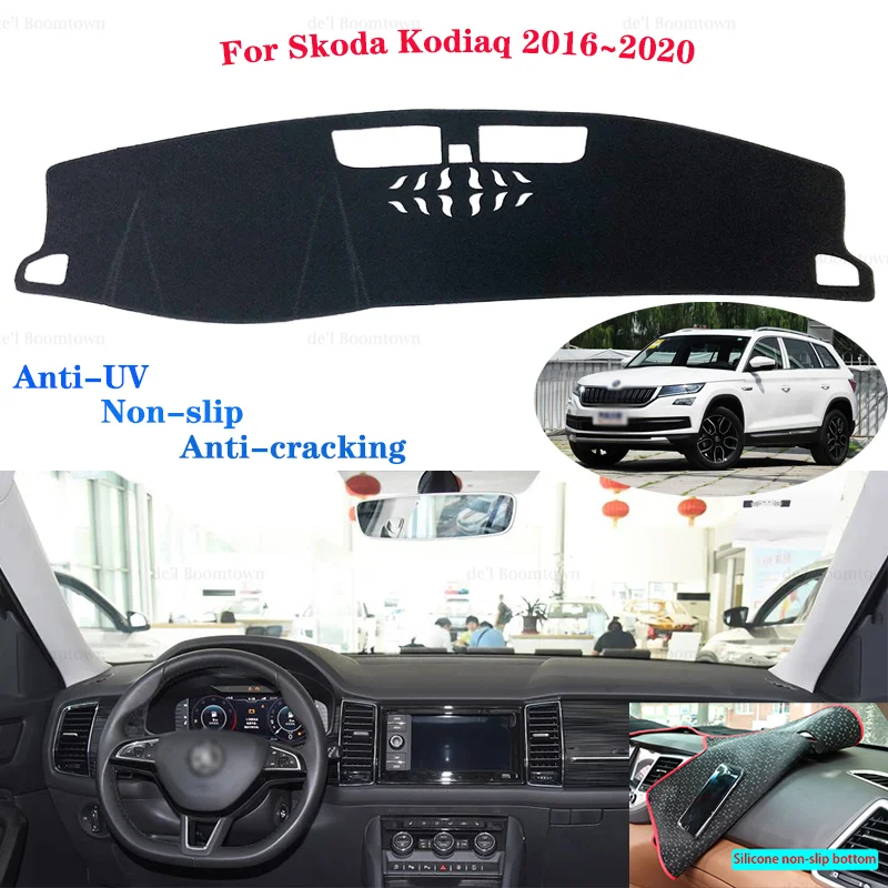 

Car Dashboard Cover Dash Mat For Skoda Kodiaq 2016 2017 2018 2019 2020 Auto Non-slip sunShade Dashboard Cover Protective Pad