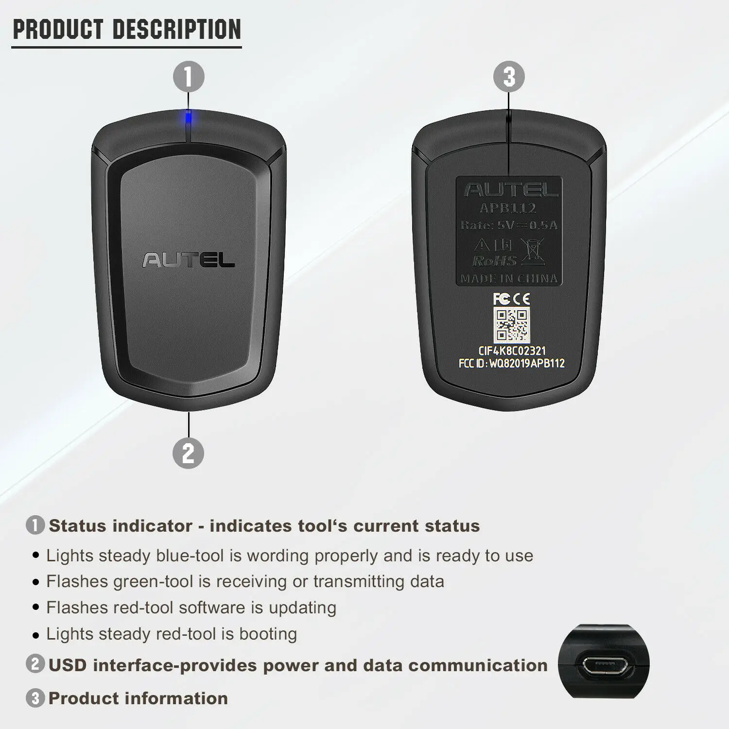 Интеллектуальный ключ симулятор AUTEL APB112 чип 46 4D совместимый с IM608 IM508