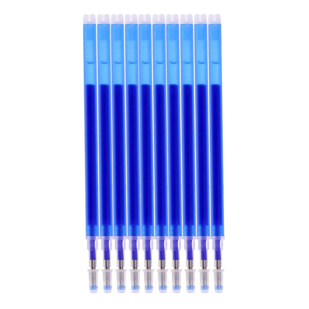 10pcs blue 10 шт. ручка по ткани маркер высокая температура исчезающая тепло стирается ручка заправка ткань из искусственной кожи Марка швейные инструменты для лоскутного шитья - Цвет: 10pcs blue