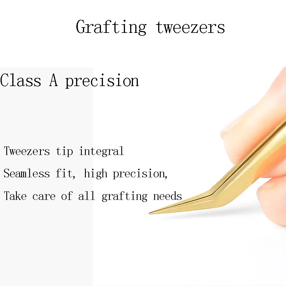 Прививка ресниц Пинцет ослепляющий цвет Золотое перо зажим высокой точности