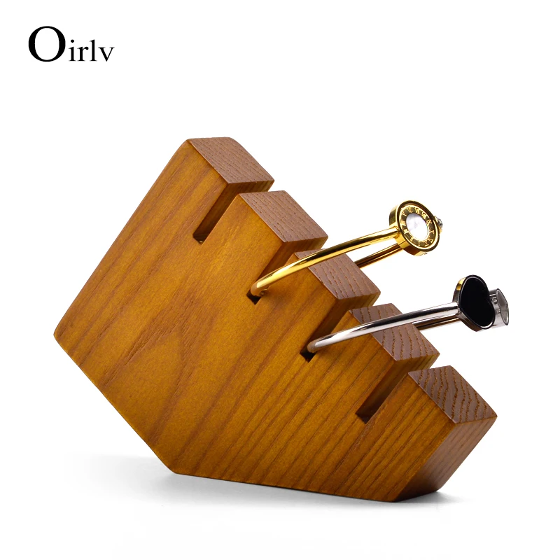 

Oirlv Solid Wooden Jewelry Display 4 Ring Bracelet Display Holder Jewelry Stand for Jewelry Shop