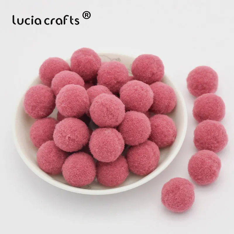 Lucia Crafts 50 шт./лот 20 мм разноцветные варианты помпон DIY Свадебные украшения Аксессуары для кукол J0801